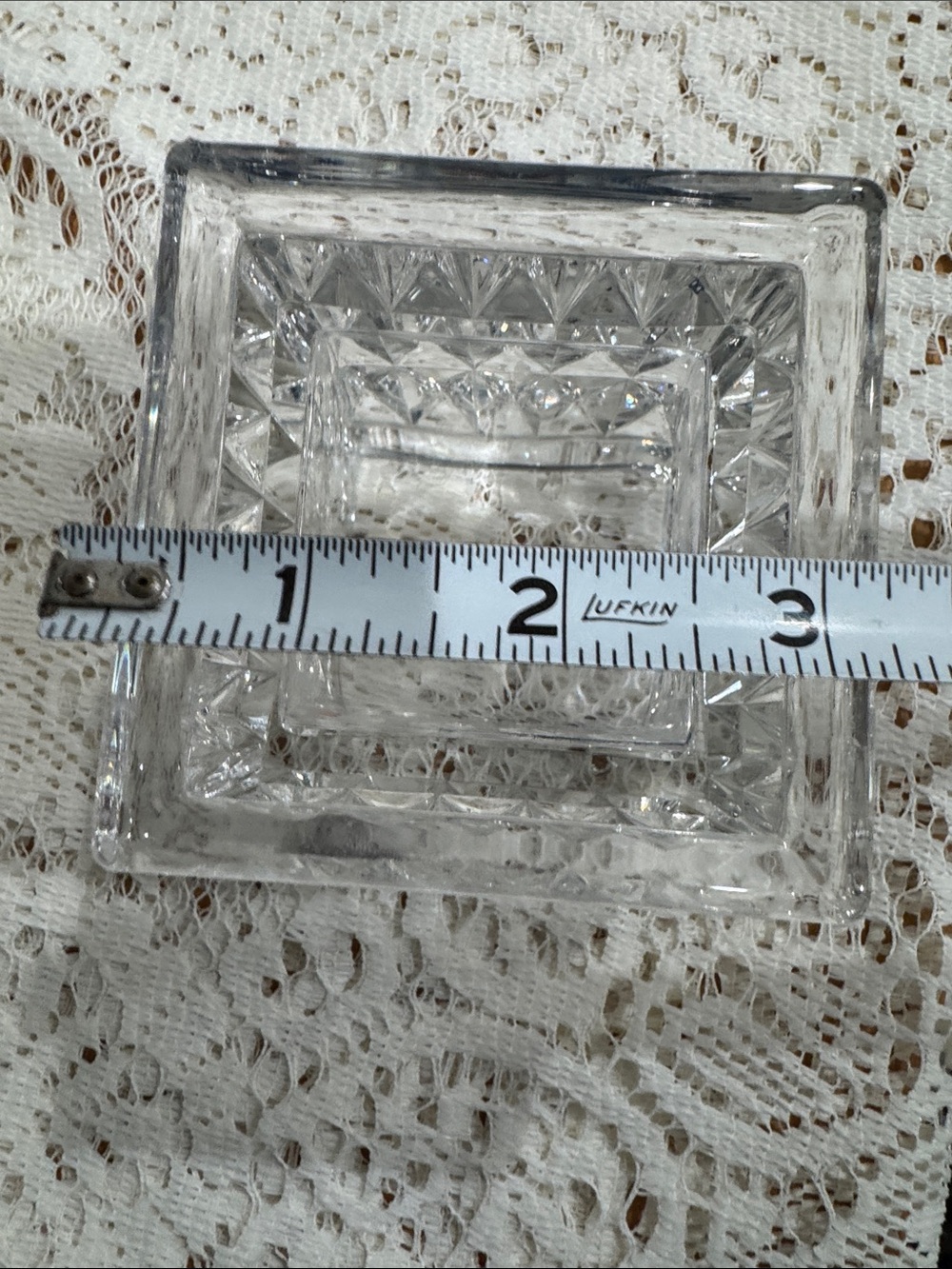 Waterford Crystal Clear Marquis Square Votive VTG EUC - Picture 8 of 12
